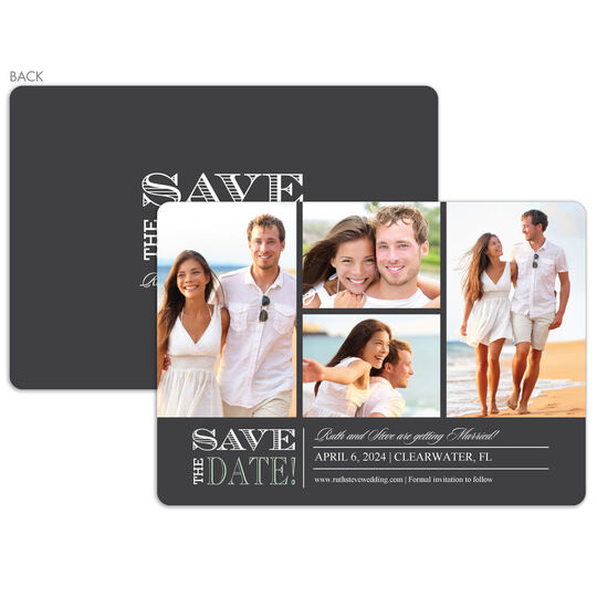 Charcoal Devoted Dreams Photo Save the Date Cards